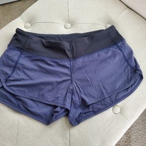 Blue stripes Lululemon running shorts